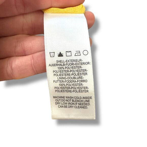 Dress The Population Brenna Canary Multi Yellow Floral Sheath Maxi Dress Small - Picture 12 of 13